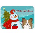 Carolines Treasures Snowman With Papillon Mouse Pad- Hot Pad and Trivet BB1868MP